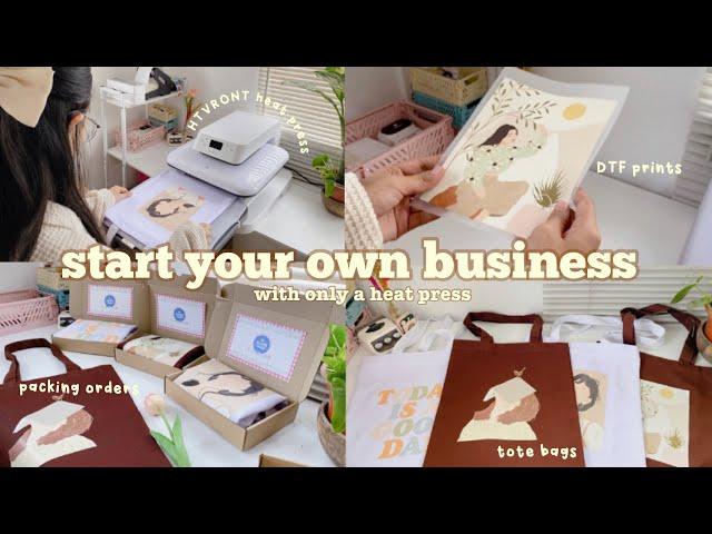 Start your own business in 2025 with only a HeatPress  | Clothing & Totebag | Guide | ft. HTVRONT