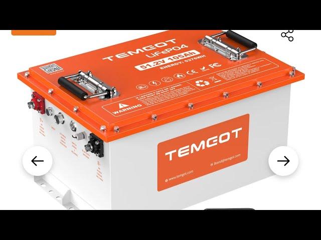 Temgot 48v (51.2v) 105Ah LiFePO4 Golf Cart Battery introduction and review