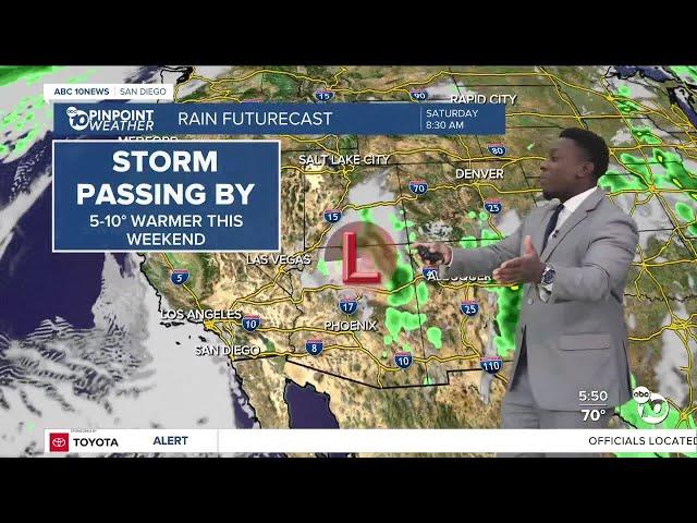 ABC 10News Pinpoint Weather with Moses Small: Warming up this weekend