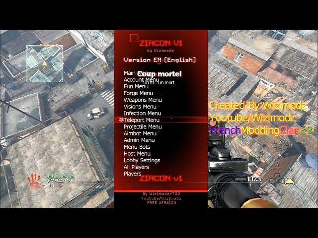  [MW2/1.14/SPRX] BEST FREE MOD MENU ONLINE "ZIRCON 1.5" (AIMBOT, INFECTIONS, ...) + FREE DOWNLOAD 