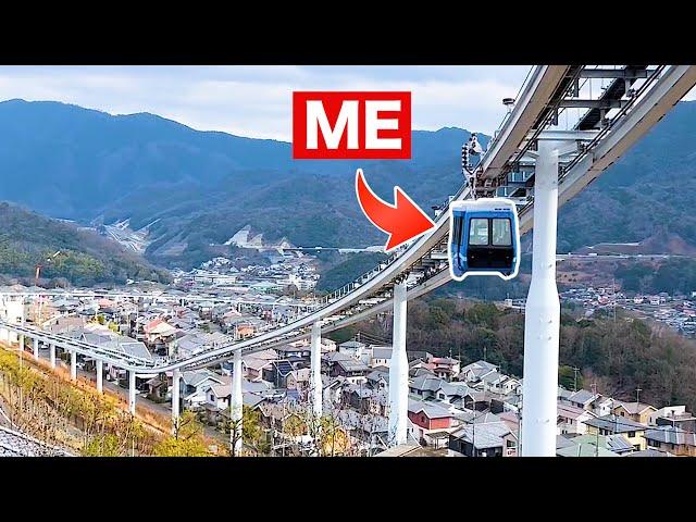 Riding the Japan's Steepest Roller Coaster Railway through a Residential Area | Sky Rail