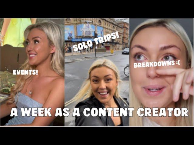 A WEEK IN MY LIFE AS A CONTENT CREATOR! solo trips, crying & influencer events!