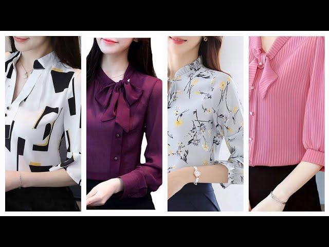 Office wear half quarter length sleeve blouse design ideas 2024 |Gorgeous quarter sleeve blouse 2024