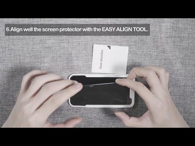 Screen protector installation Guide with new alignment tool for cellphone (SPARIN A17)