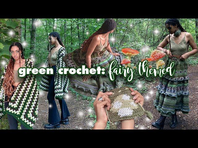  Green Crochet: Fairy-Themed | Fairy-core, Earthy crochet  | Color Series Episode One