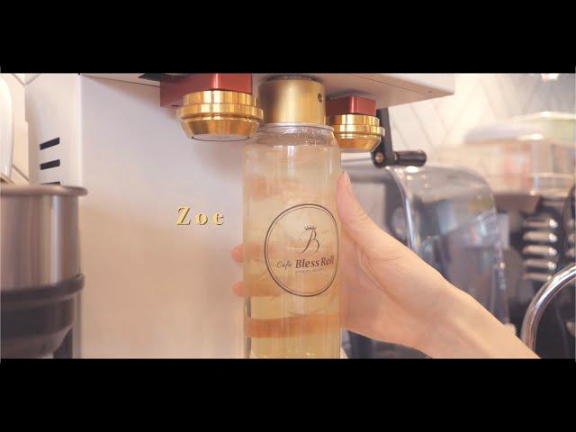 Put drinks in the Can and spin it! BOOM! | Korea cafe vlog by Zoe