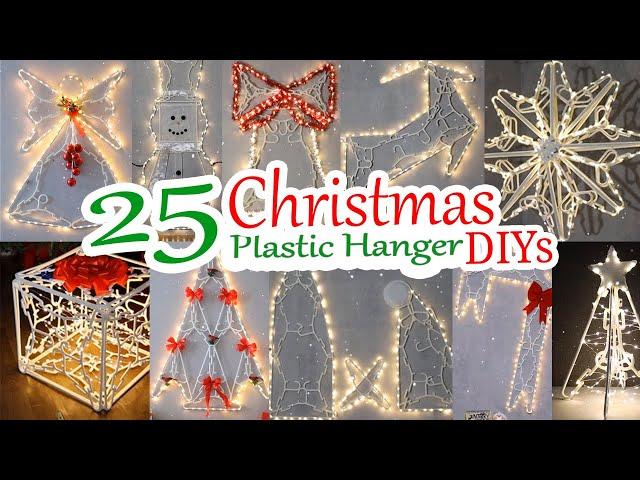 25 DIY Christmas Decoration Ideas with Plastic Hanger | Christmas 2024