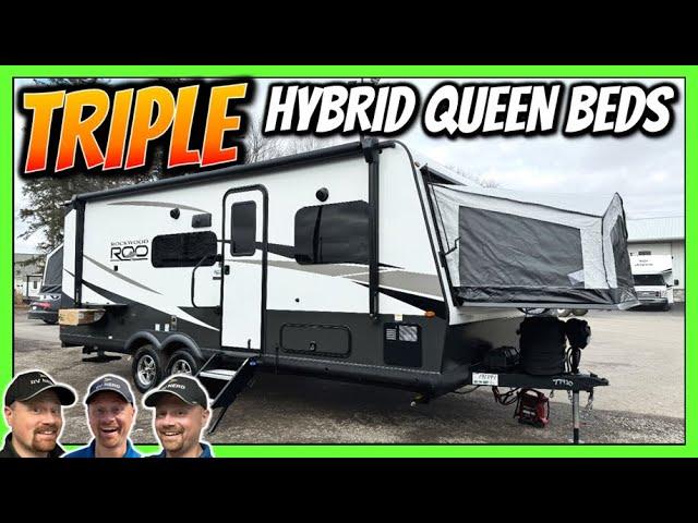 Rare TRIPLE Hybrid • Easy Towing!! 2024 Rockwood 233S Travel Trailer