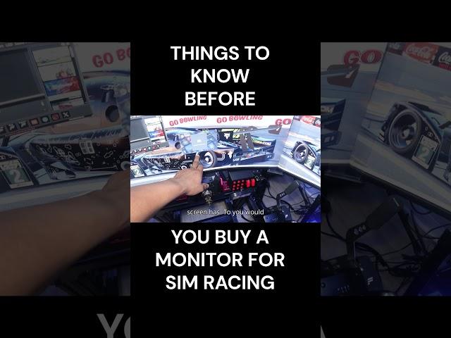 Things to know before buying a monitor for sim racing PART 4 #racingsimulator #simracinghardware