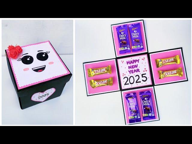 Happy New Year Card making / Happy New Year 2025 Gift Box / Happy New Year Chocolate Explosion Box