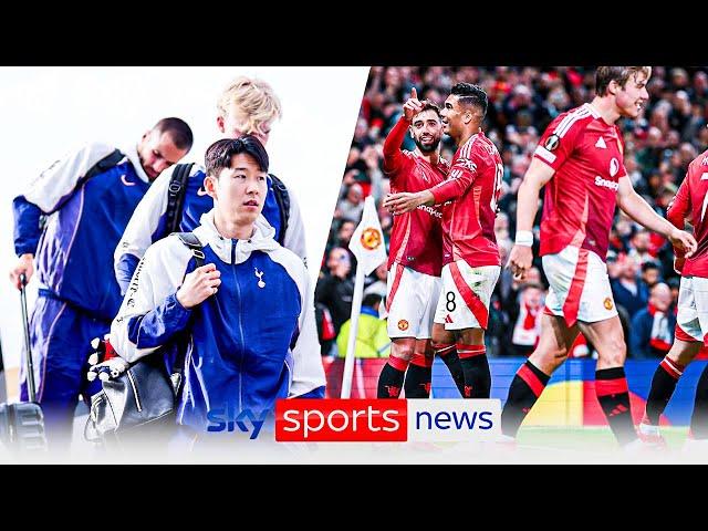 Tottenham Hotspur train in Bilbao, Manchester United train at home ahead of Europa League final