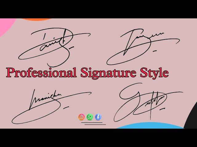 Professional signature style | Beautiful signature style tutorial | Anup Calligraphy