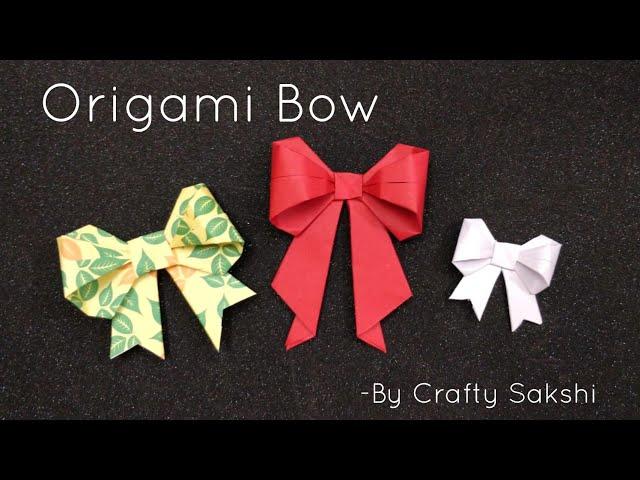 Origami Bow  || Paper Bow || By Crafty Sakshi