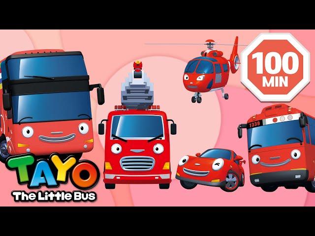 Tayo English Episode | ️Red Vehicles Compilation️ | Cartoon for Kids | Tayo Episode Club