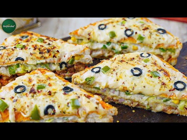 Bread Pizza Sandwich Recipe: Quick & Delicious Sandwich Pizza