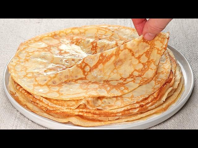 Amazing Crepes At Home in 10 minutes! How to make the most delicious French pancakes!