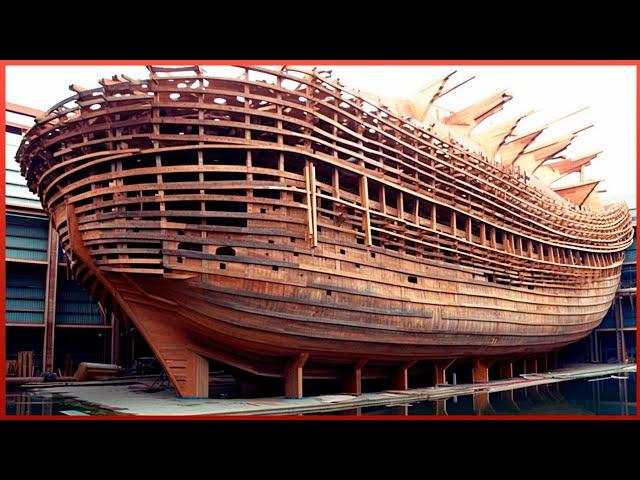 Men Repair Massive Wooden Ship Broken in Half | by @HauCanNgheBien