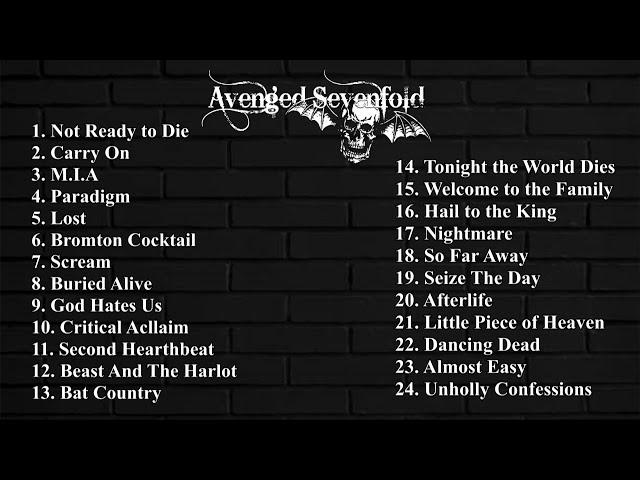 Avenged Sevenfold 24 Songs Playlist