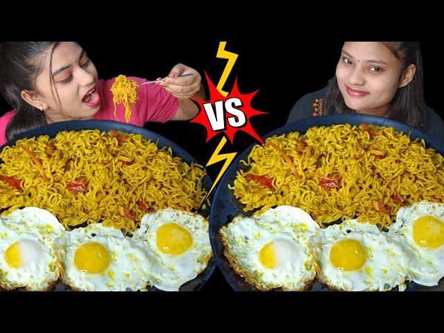 Masala Maggi Eating Challenge | Sunny side up egg | Maggi Noodles Eating Challenge