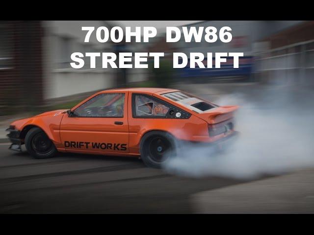 700hp AE86 Street Drifting - Driftworks  V8 DW86 Speedhunters Shoot