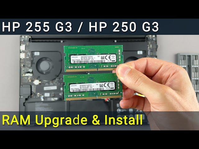 HP 255 G3, HP 250 G3 RAM Upgrade and Installation Guide