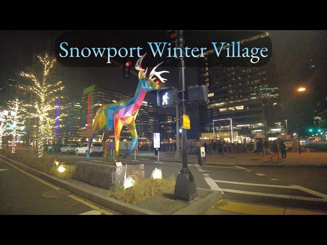 [4K BOSTON] Snowport Winter Village Walking Tour | Boston, MA | UltraHD 60fps, Ultra-wide lens