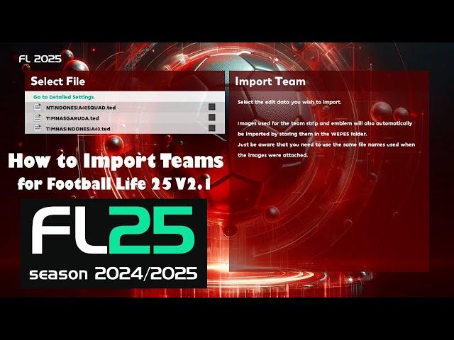 How to Import Teams for Football Life 2025