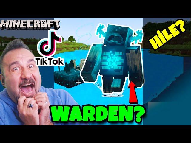 MİNECRAFT VİRAL TİKTOK  HİLELERİNİ DENİYORUZ ! WARDEN SU ALTINDA HİLE Mİ? | MINECRAFT OYNUYORUZ