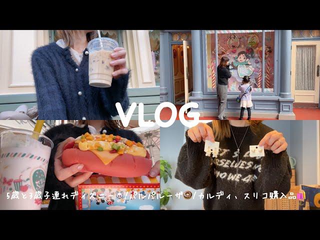 【主婦vlog】ディズニーvlog/ヴァネロペパルパルーザ/カルディ/スリコ購入品️