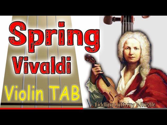 Spring - Vivaldi - Violin - Play Along Tab Tutorial