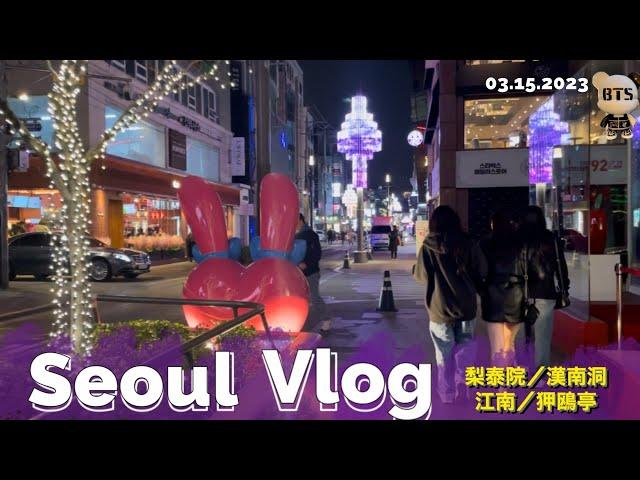 【韓国旅行/Seoul trip】リアルなソウルが見える！ほぼ街歩きVlog 梨泰院·漢南洞·江南·狎鴎亭ロデオエリア Let's walk together