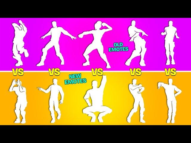 Fortnite OLD vs NEW Dances & Emotes! (Party Hips vs. Lunar Party, Get Griddy vs. Rollie, Stuck)