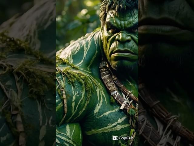THE INCREDIBLE HULK AS A JUNGLE TITAN #shorts #ai #digitalart #marvel #entertainment #hulk
