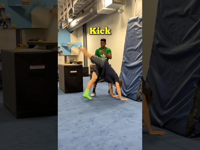 YOU GOTTA KICK HARD INTO YOUR HANDSTAND! 