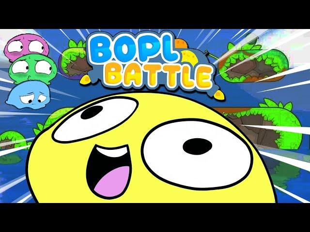 Fighting our friends in Bopl Battle!