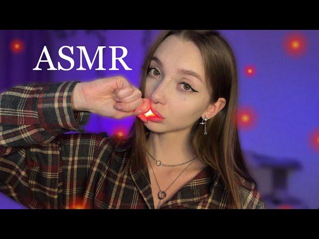 ASMR EATING FIREFLIES IN YOUR HEAD  visual triggers  mouth sounds 