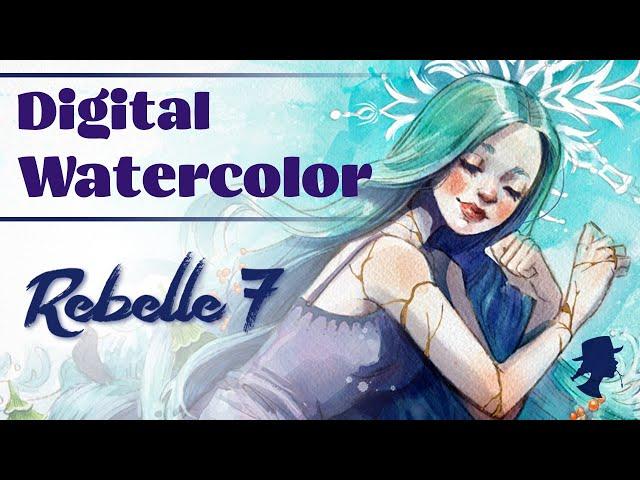 Digital watercolor process in Rebelle 7