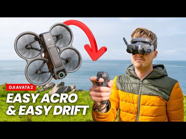 DJI AVATA 2 | EASY ACRO & EASY DRIFT Demonstration (Flips, Rolls & Drifts!!)