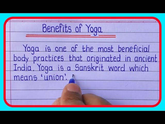 Benefits Of Yoga Essay In English ll Essay On benefits of yoga