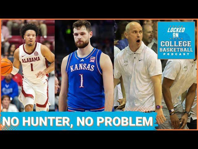 Kansas holds off Duke as Dickinson ejected; UConn falls AGAIN at Maui; Alabama bests Houston in OT