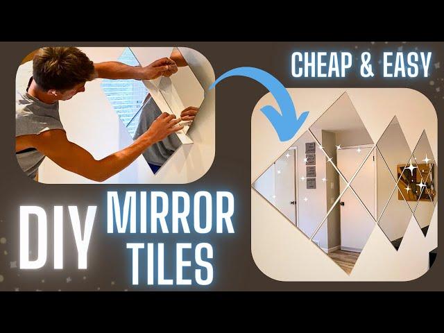 DIY Mirror Wall for $44  Decor Idea: Wall Mirror Tiles