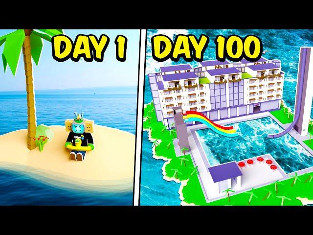 I Spent 100 Days Building A LUXURY 5 STAR RESORT!