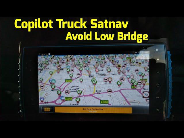 CoPilot TRUCK Avoid Low Bridge test satnav