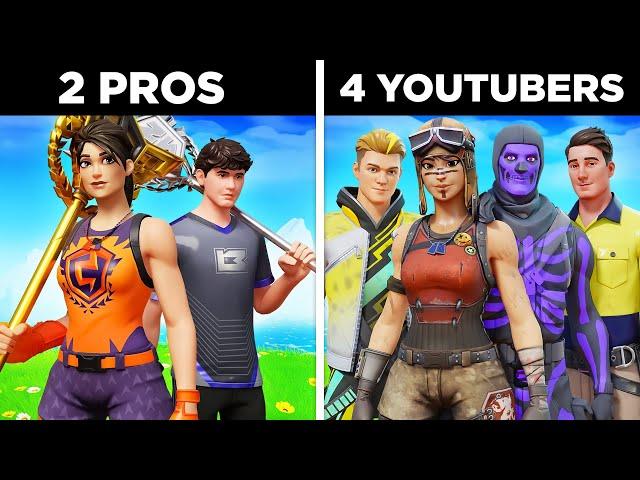 4 Youtubers vs 2 Fortnite Pros