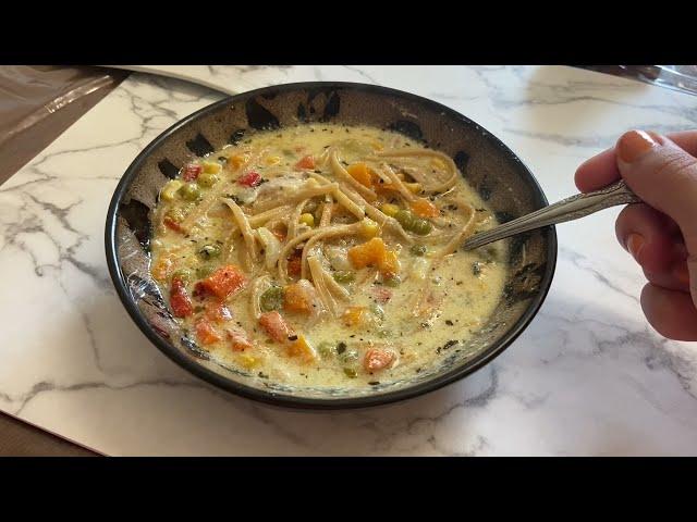 CREAMY CHICKEN NOODLE SOUP