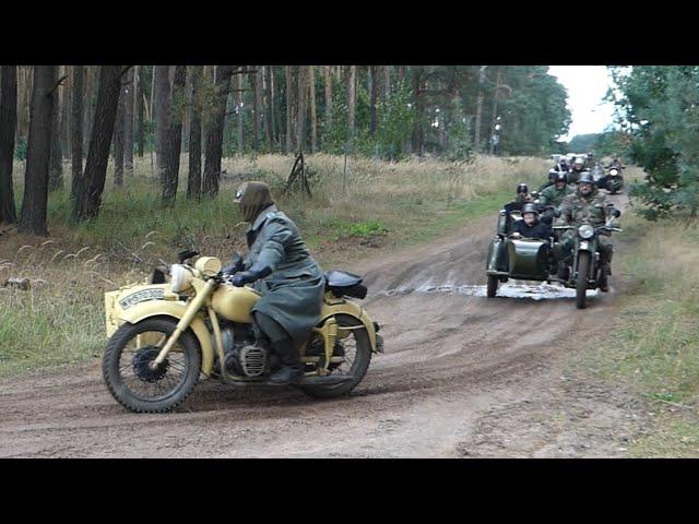 Militärmotorradtreffen Dolle 2024- Ausfahrt der Motorräder