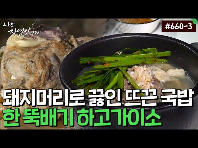 맛집 바이브 물씬~!! 뽀얗게 우려낸 돼지머리 국밥 한 그릇｜자연인 다시보기 660-3