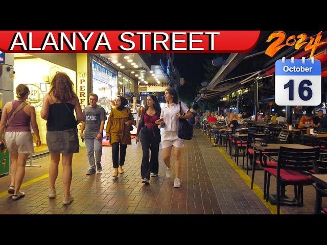 ALANYA STREET WALKING TOUR 2024 ! ALANYA ANTALYA TURKEY HOLIDAY TURKEY TRAVEL 4K