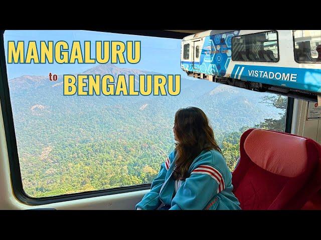 Mangaluru to Bengaluru Vistadome Coach Experience | Western Ghats views from Vistadome, Train Food