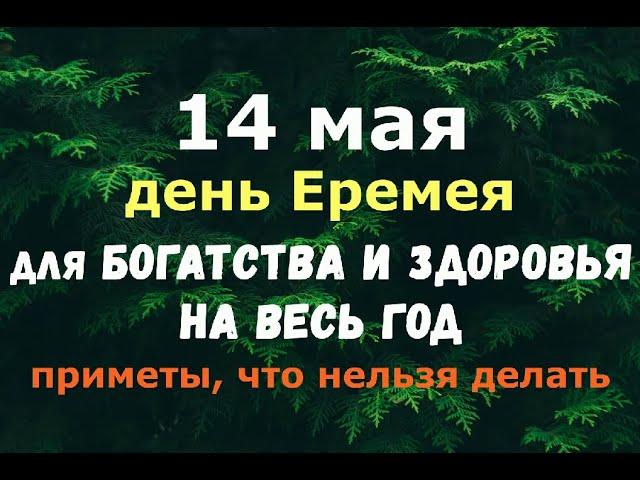 14 мая. День Еремея. ЧТО НАДО СДЕЛАТЬ ДЛЯ БОГАТСТВА И ЗДОРОВЬЯ НА ВЕСЬ ГОД?/Народные приметы